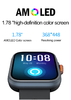 GPS 1.78'' Sleep Tracker Smart Watch AMOLED Android Touchscreen Watch Lightweight