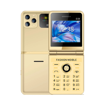 LED Flashlight Super Thin Feature Phone P20 Foldable 2.4'' HD Screen Four SIM Dial Bluetooth