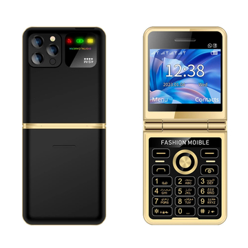 P20 Foldable 2.4'' HD Screen Four SIM Dial Bluetooth LED Flashlight Super Thin Feature Phone