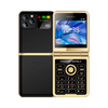 P20 Foldable 2.4'' HD Screen Four SIM Dial Bluetooth LED Flashlight Super Thin Feature Phone