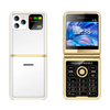 Four SIM Dial Bluetooth LED Flashlight Super Thin Feature Phone P20 Foldable 2.4'' HD Screen