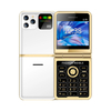 Four SIM Dial Bluetooth LED Flashlight Super Thin Feature Phone P20 Foldable 2.4'' HD Screen