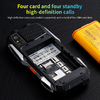 Q9 Button Mobile Phone 3.5 Inch 4 SIM Card 4500mAh Bluetooth Flashlight FM Radio 2G