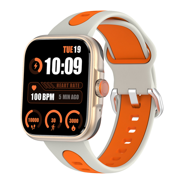 GPS 1.78'' AMOLED HD Display Smartwatch Bluetooth Call Receive Text Sleep Tracker Gold