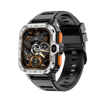 PGDWATCH 4+64GB Silver Android Square Fitness Watch HD Dual Camera NFC 4G