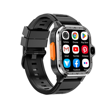 GPS Navigation 4G Square Android Watch With 1920x1080 30fps Video Decoding