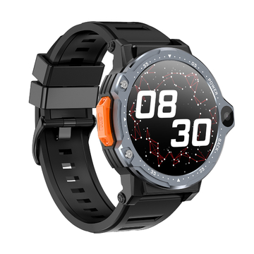 PG999 Black 2+16GB Android Heart Rate Monitor Watch 1.54'' 8.1 Dual Camera WIFI GPS 800mAh 4G