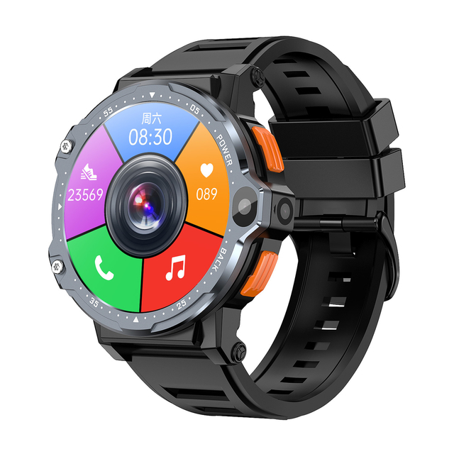 4+64GB 4G Smart Watch 1.54&quot; Android 8.1 Dual Camera WIFI GPS Heart Rate Monitor Watch