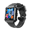 Rainbuvvy T93 silver Smart Watch Headset TWS 4GB Memory Wireless Temperature Bluetooth Call 1.96 Inch Sport Music Earphone Men Women Clock Phone