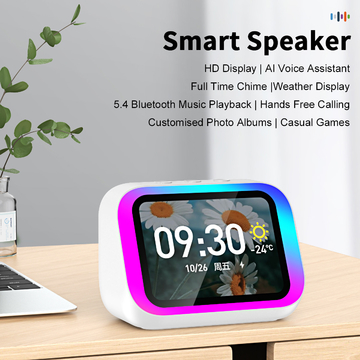 Bluetooth Screen Temperature Display Control Table Speaker FM Intelligent Bluetooth Clock