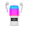 New 2in1 TWS Earphone Bluetooth Speaker Color Atmosphere LED Light Display Screen Music