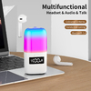 New 2in1 TWS Earphone Bluetooth Speaker Color Atmosphere LED Light Display Screen Music