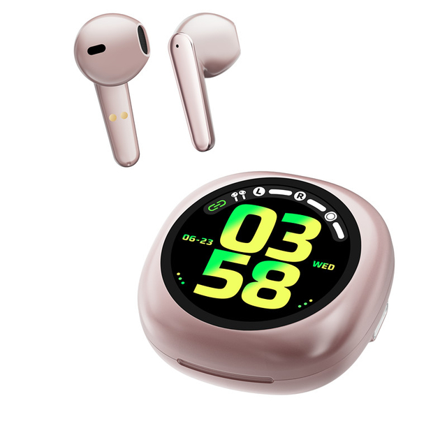 T19 Smart Buds Wireless Bluetooth Earphones with 300MAH Battery and AI Features BT 5.4/3.0 Resolving Power 240*240