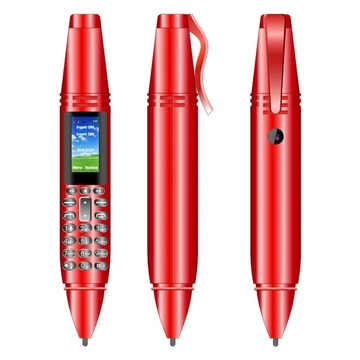 AK007 Mini Mobile Phone 2G Feature Phone 0.96-inch OLED Display Wireless FM Radio Pen Style