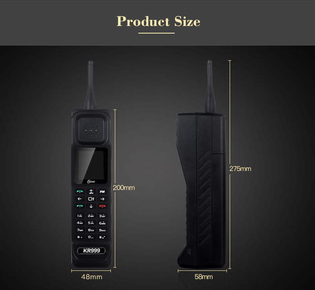 4G Cell Phone Dual Sim Loud Speaker FM radio Mp3 Big Bar Keyboard KR999 for Southeast Asia