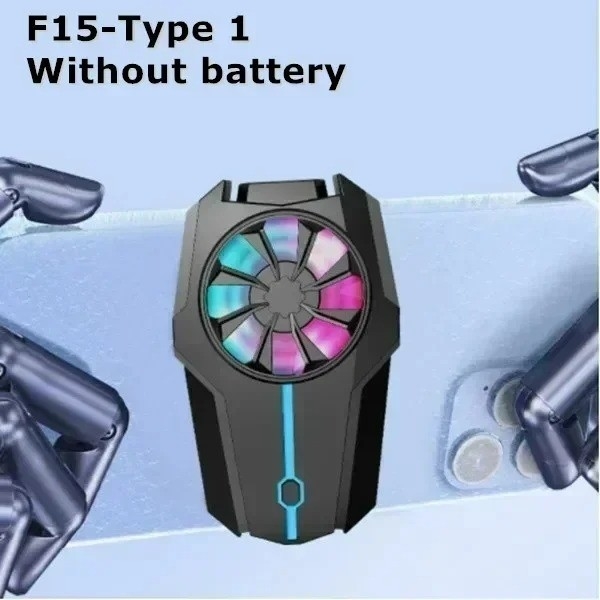 F15 Mobile Phone Cooling Fan Radiator Air-cooled Back Clip Game Cooler